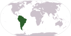 Small map of South America
